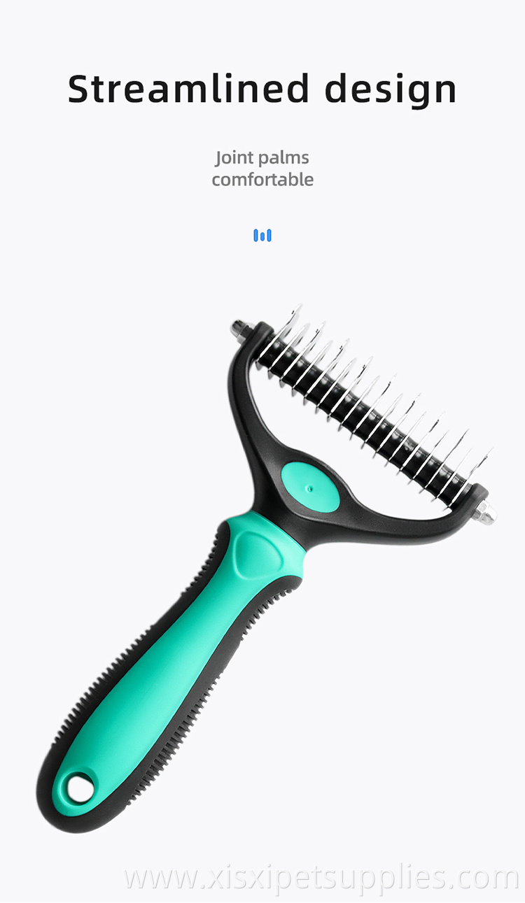 Factory Wholesale Double Sided Long Hair Pet Knot Comb Pet Dematting Cat Dog Comb Brush